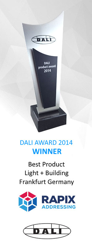RAPIX Addressing DALI AWARD 2014 WINNERトロフィーの写真